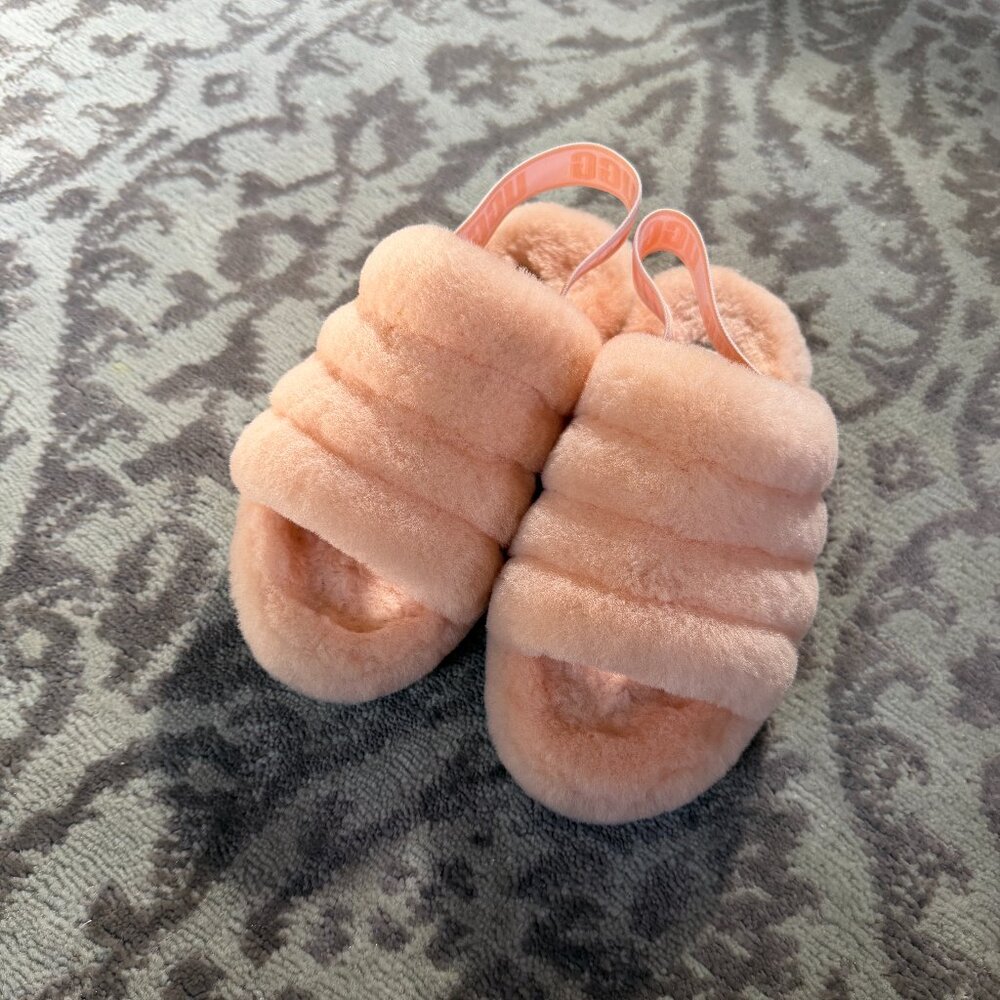 UGG Fluff Yeah Slide in Peach Pink